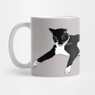 Cute Tuxedo Cat I want to play  Copyright TeAnne Mug